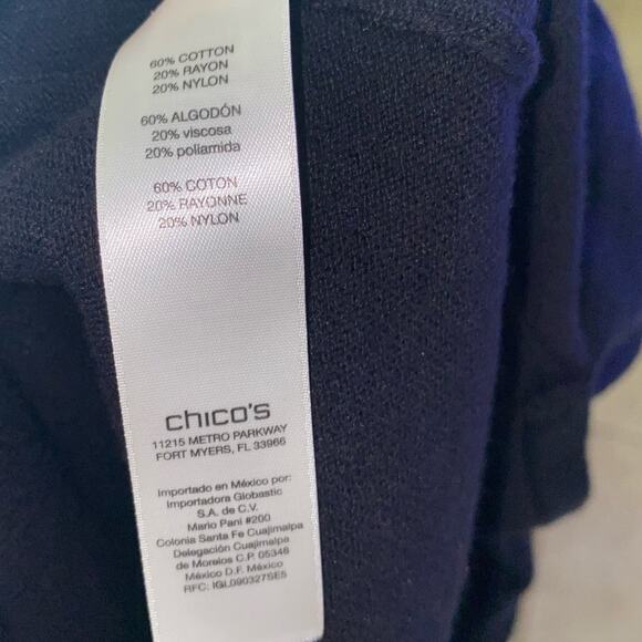 Chico’s Cam Black Cowl Neck Long Sleeve Pullover Sweater Size 1 - Picture 6 of 9